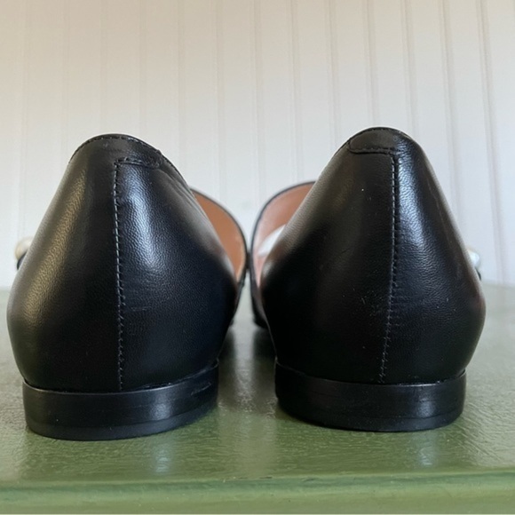 NWT Andrea Gomez DAKOTA Ballet Flat Mary Janes in Black Leather with Pearl Deco - Picture 6 of 12